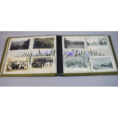 69 - A Chinese Lacquered Postcard Album Containing Mixed Postcards to Include Chinese Overseas Trading Co... 