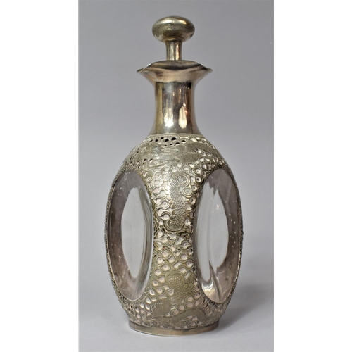 438 - A Sterling Silver Mounted Haig Whisky Bottle, Stamped 