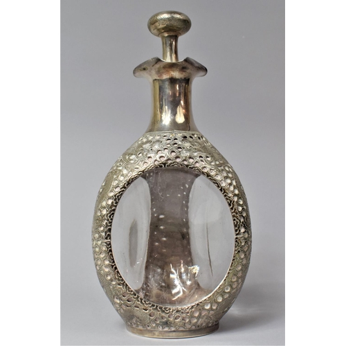 438 - A Sterling Silver Mounted Haig Whisky Bottle, Stamped 