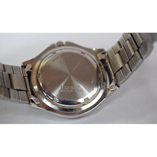 450 - A Vintage Lorus Sports Automatic Wrist Watch with Day and Date Indicators, Working Order