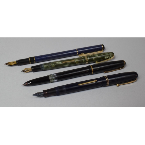 453 - A Collection of Four Vintage Ink Pens, Two with 14ct Gold Nibs