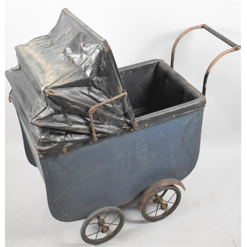 107 - A Late Victorian Dolls Pram, 77cm Long