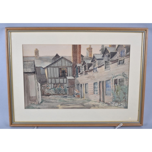 108 - A Framed Watercolour Depicting Bryn Place, Llanidloes by Horssall Turner, 40x25cm