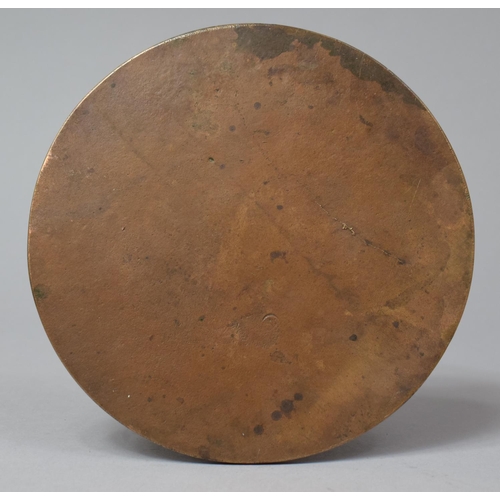 121 - A WWI Bronze Death Plaque Inscribed In the Memory of Alexander Macintyre, 12cm Diameter