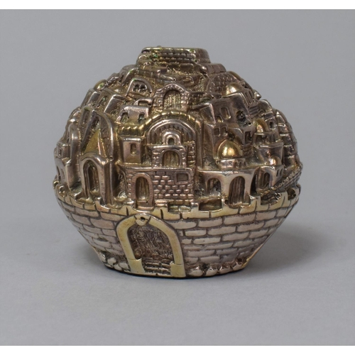 126 - An Israeli Silver Plated Old City of Jerusalem Ball