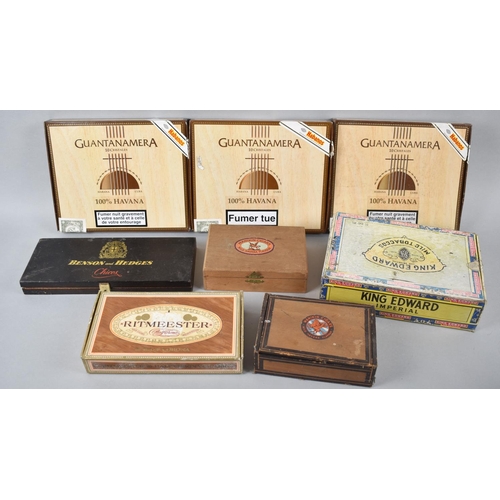 144 - A Collection of Various Vintage Empty Cigar Boxes