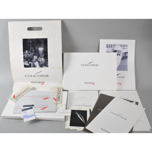 173 - Two Vintage Concorde Wallets Containing Ticket Stubs, Menus, Booklets, Photographs etc