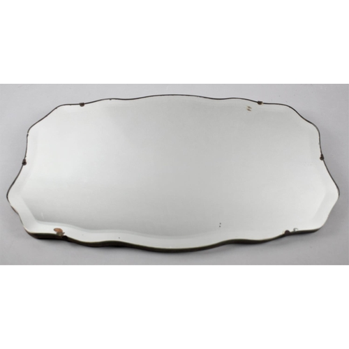 186 - A Vintage Bevel Edge Wall Mirror, 59x38cm