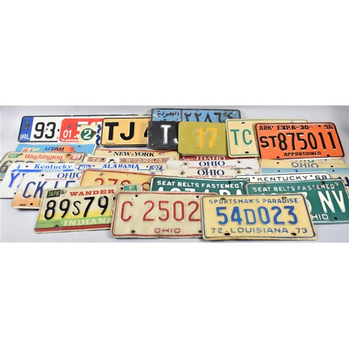 189 - A Collection of Large Quantity of Pressed Tin Metal Number Plates