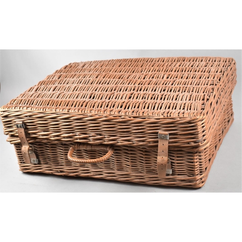 191 - A Wicker Picnic Basket, Empty, 35cm wide