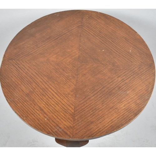 209 - A Mid 20th Century Oak Circular Topped Occasional Coffee Table with Claw and Ball Feet, 60cm Diamete... 