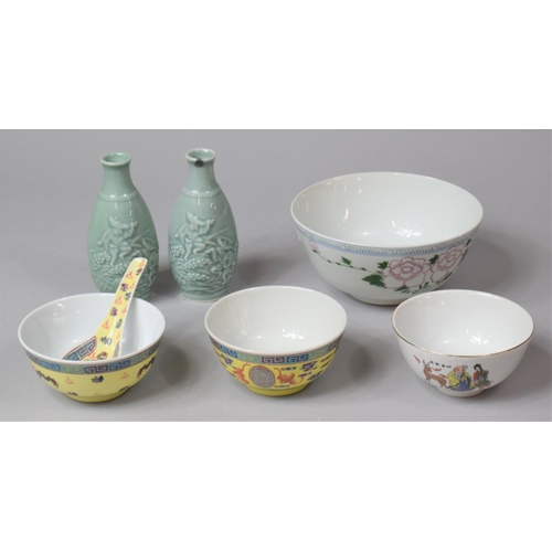 251 - A Collection of Mid 20th Century and Later Oriental Ceramics to Comprise Pair of Thai Celadon Glazed... 