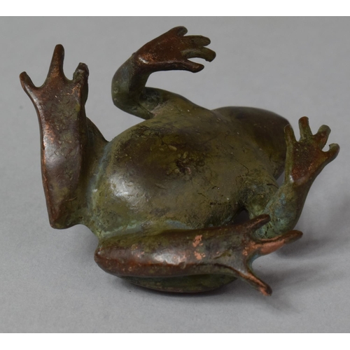 273 - A Bronze Study of a Frog, 6cm Long and  3cm high