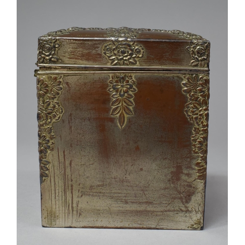 277 - A Japanese Box Having Hinged Lid to Top Store and Single Bottom Drawer Store, Decorated in Relief wi... 