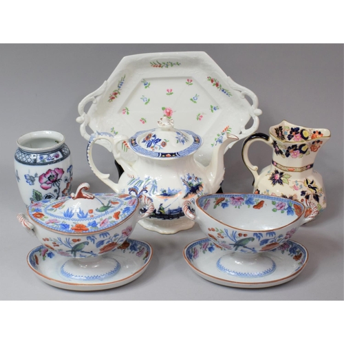 305 - A Collection of Various 19th Century and Later China to Comprise Pair of Stone China Staffordshire T... 