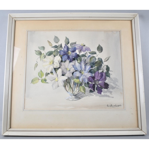 307 - A Framed Mid 20th Century Still Life Watercolour, Flowers, 37x31cm