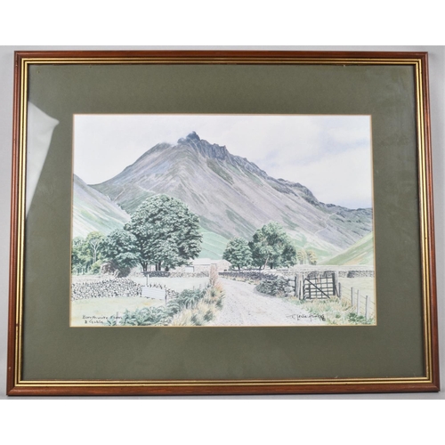 310 - A Framed Leslie Hawks Print, Burnthwaite Farm and Gable, 38x27cm