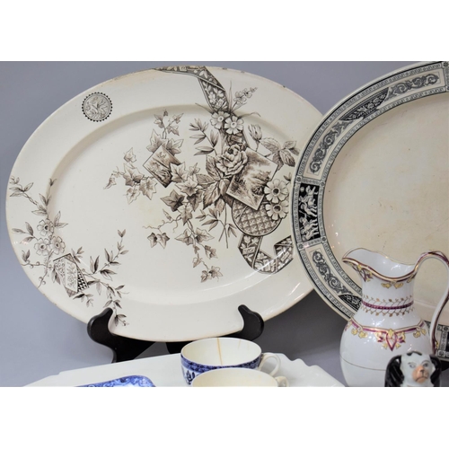 312 - A Collection of Various 19th Century and Later Ceramics to comprise Four Meat Platters, 19th Century... 