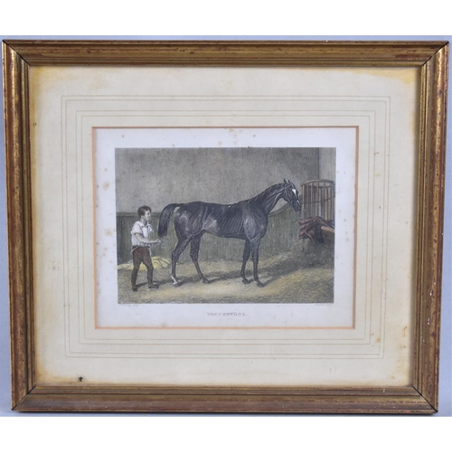 323 - A Framed 19th Century Hand Coloured Etching, 14x10cm