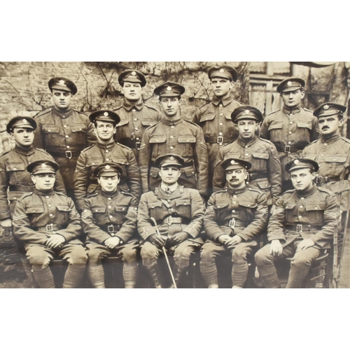 336 - A Large Oak Framed WWI Photograph Depicting Soldiers, 44x36cm