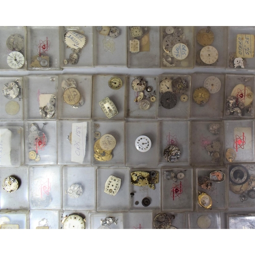 359 - Of Horological Interest: Large Quantity of Various Watch Movements and Faces Etc