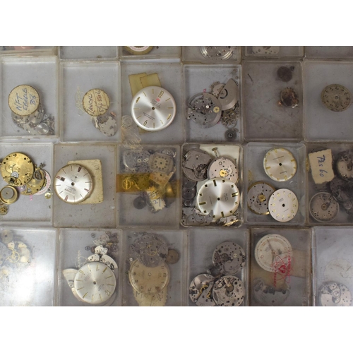 359 - Of Horological Interest: Large Quantity of Various Watch Movements and Faces Etc