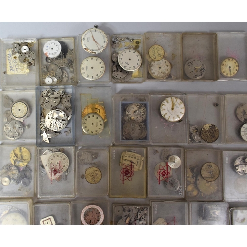 359 - Of Horological Interest: Large Quantity of Various Watch Movements and Faces Etc