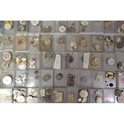 359 - Of Horological Interest: Large Quantity of Various Watch Movements and Faces Etc