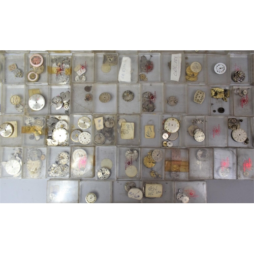 359 - Of Horological Interest: Large Quantity of Various Watch Movements and Faces Etc