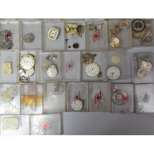 359 - Of Horological Interest: Large Quantity of Various Watch Movements and Faces Etc