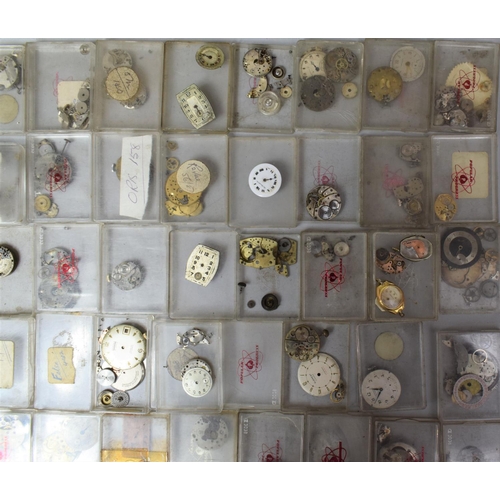 359 - Of Horological Interest: Large Quantity of Various Watch Movements and Faces Etc