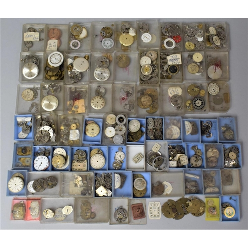 360 - Of Horological Interest: Large Quantity of Various Watch Movements and Faces Etc