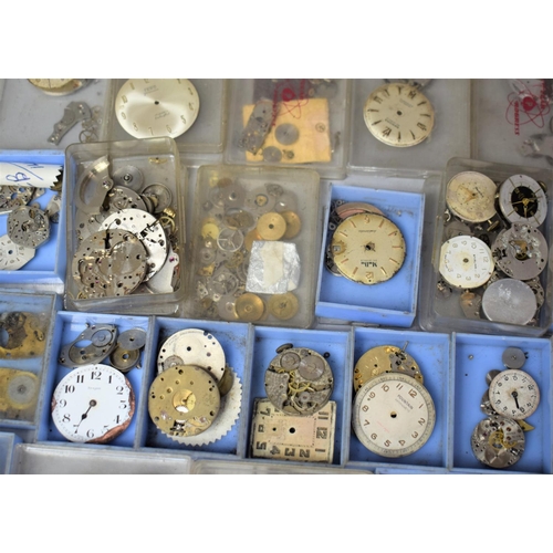 360 - Of Horological Interest: Large Quantity of Various Watch Movements and Faces Etc