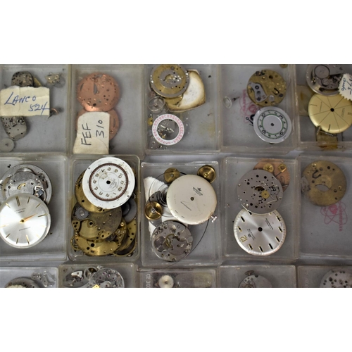 360 - Of Horological Interest: Large Quantity of Various Watch Movements and Faces Etc