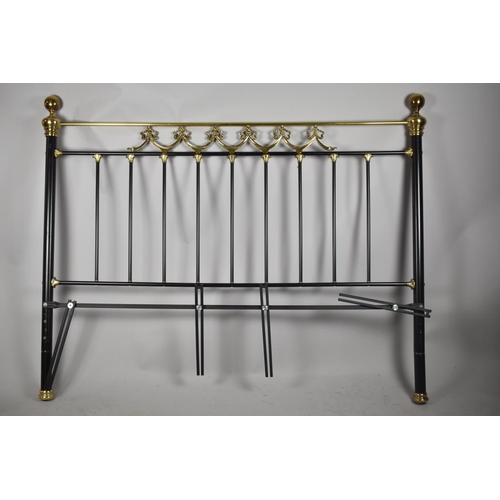 576 - A Modern Brass Mounted Headboard, 187cm wide