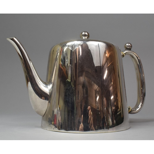 64 - An Edwardian Unity Plate Three Pint Teapot, 16.5cm High