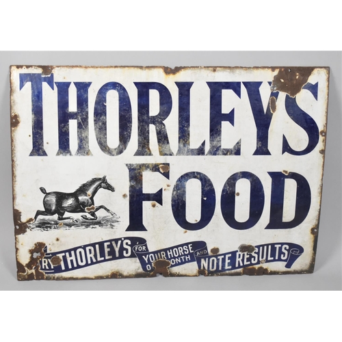 88 - A Vintage Enamel Sign for Thorley's Food, 