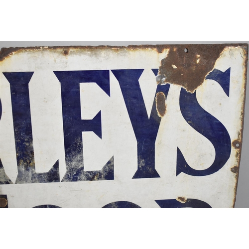 88 - A Vintage Enamel Sign for Thorley's Food, 