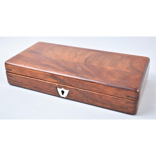 3 - A Late 19th Century Mahogany Box Containing Ninety Games Counters, 21cm Wide