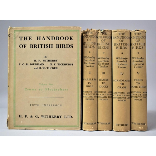 311 - Five Volumes of The Handbook of British Birds by H F Witherby, Fifth Impression, Published by H. F. ... 