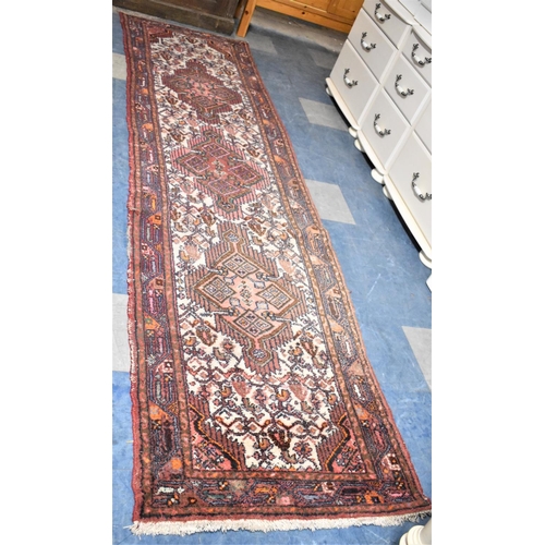 649 - A Patterned Woollen Runner, 230x58cm