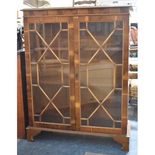 661 - An Astragal Glazed Yew Wood Bookcase, 85cm wide