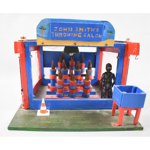 119 - Two Handmade Models of Fairground Attractions, Swingboats and Throwing Salon, Largest 51cm Wide