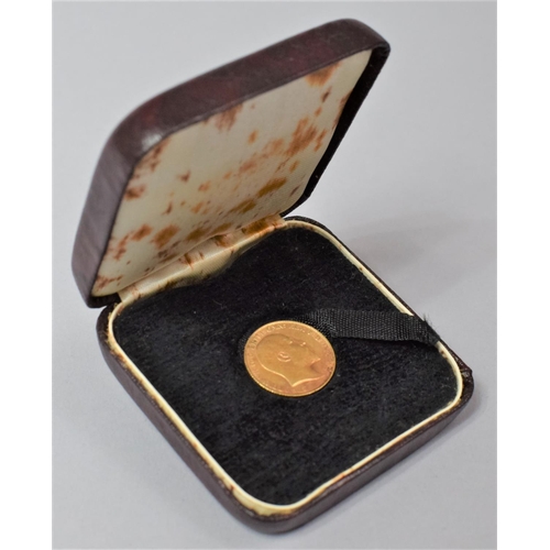 183 - A Cased 1909 Gold Half Sovereign