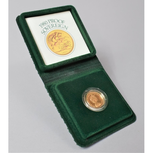 196 - A 1980 Proof Sovereign In Royal Mint Presentation Case