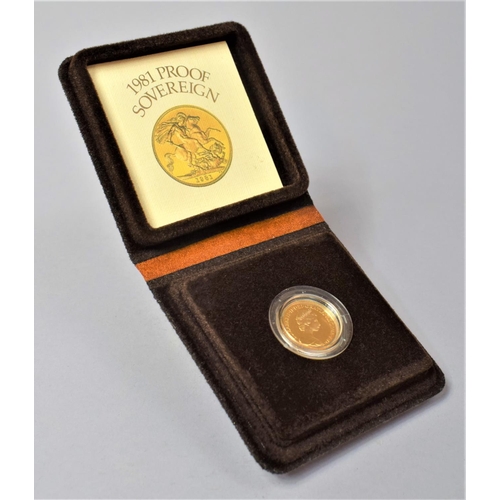 199 - A 1981 Proof Sovereign in Royal Mint Presentation Case