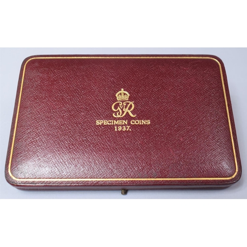 203 - A George VI Specimen Coins Set 1937 in Red Leather Case