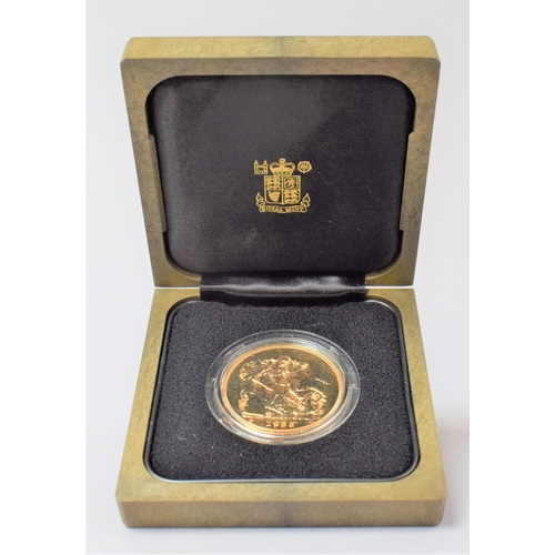 205 - A 1988 Brilliant Uncirculated £5 Gold Coin with Certificate No. 01761 and Royal Mint Case