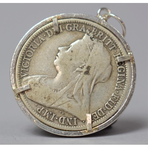 216 - A Victorian 1899 Florin in Pendant Mount