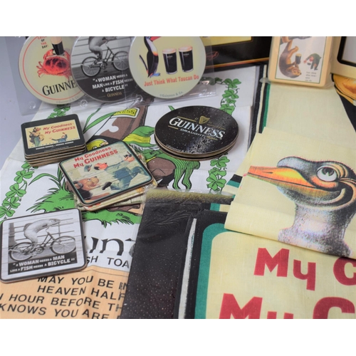 290 - A Collection of Various Guinness Table Mats, Coasters, Tea Towels